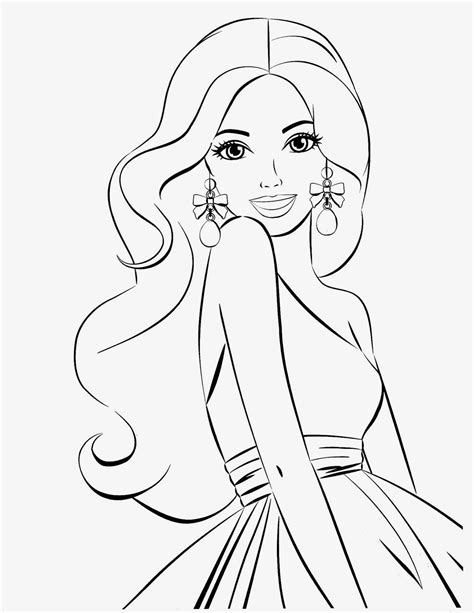 free printable barbie coloring pages|More.